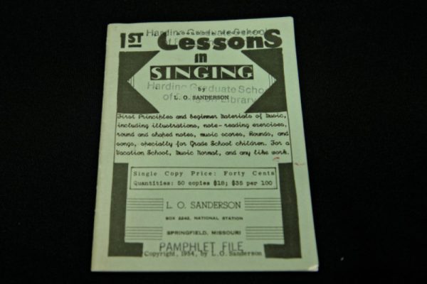 Singing Booklet (L.O. Sanderson)